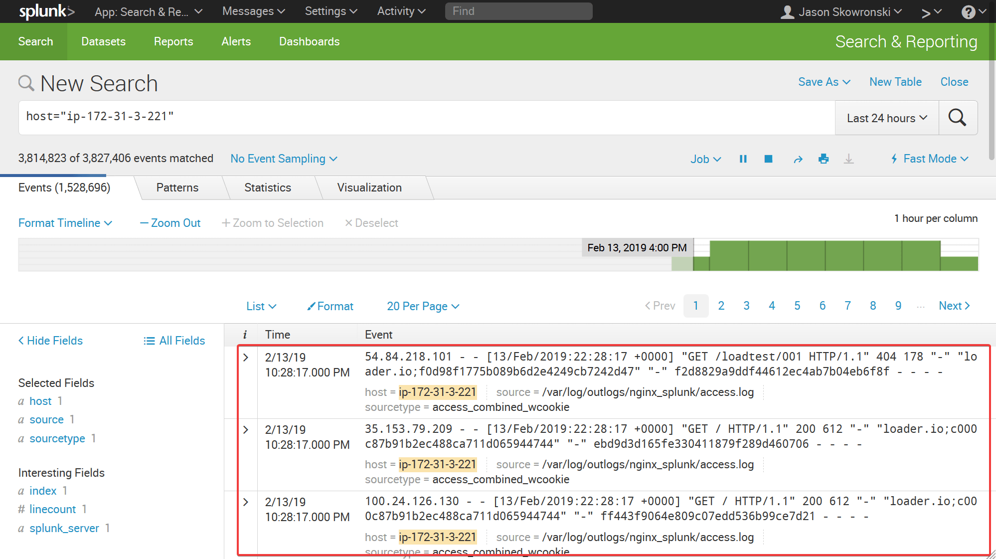 Splunk log management software