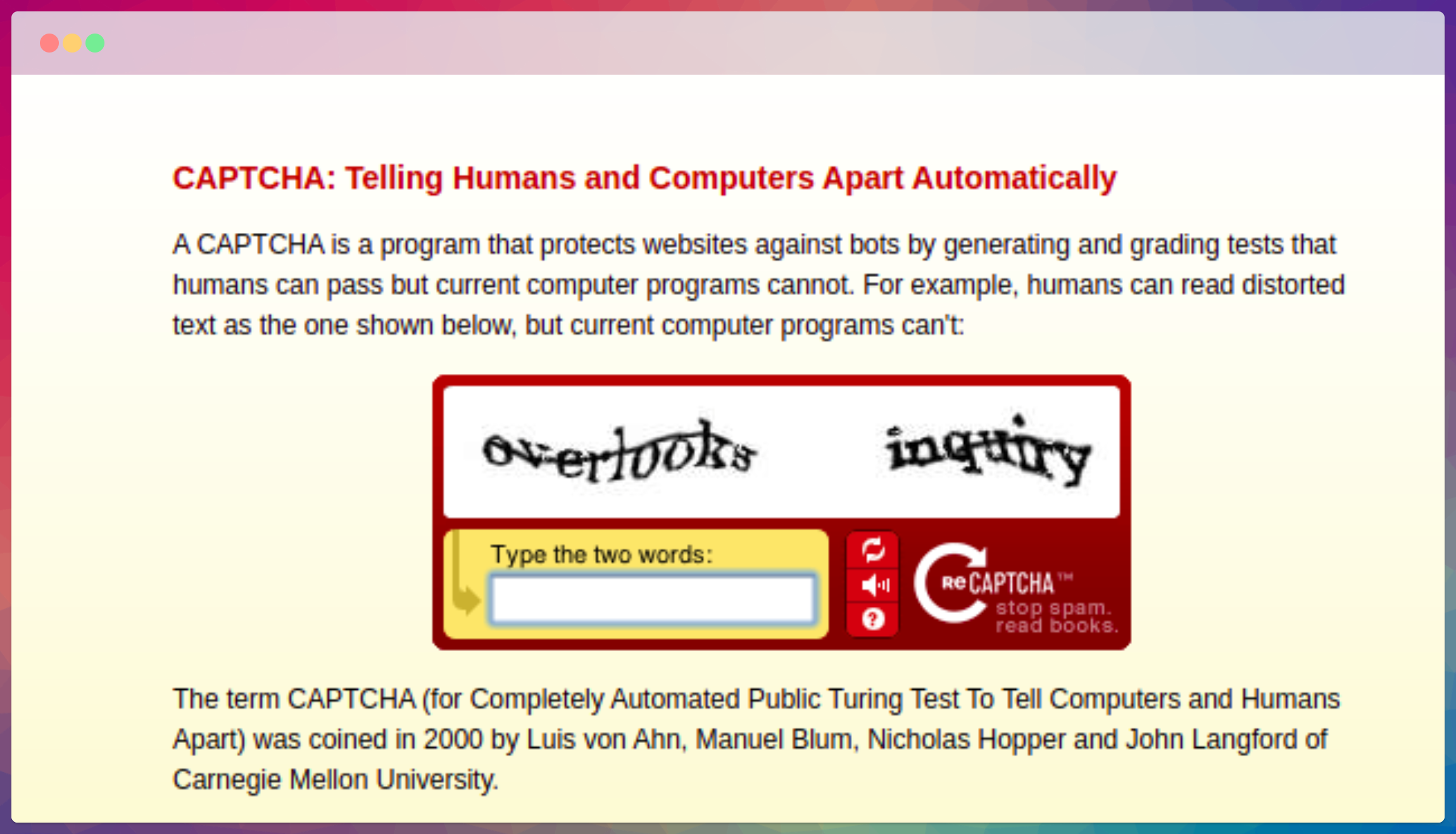 CAPTCHA