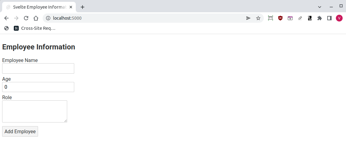 Svelte Employee Form