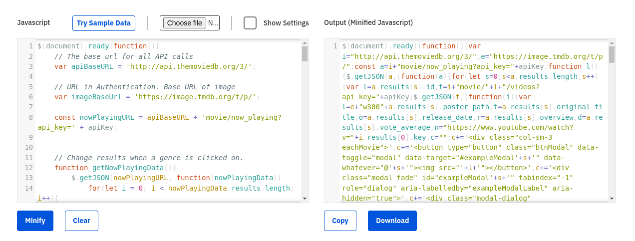 JavaScript Minifier