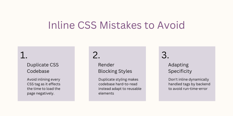 Inline CSS mistakes to avoid