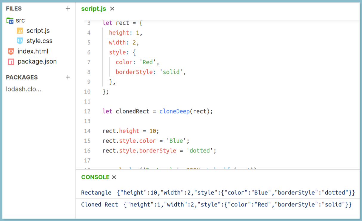 Deep cloning in JavaScript