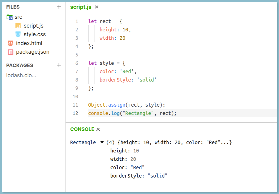 JavaScript object cloning using Object.assign()