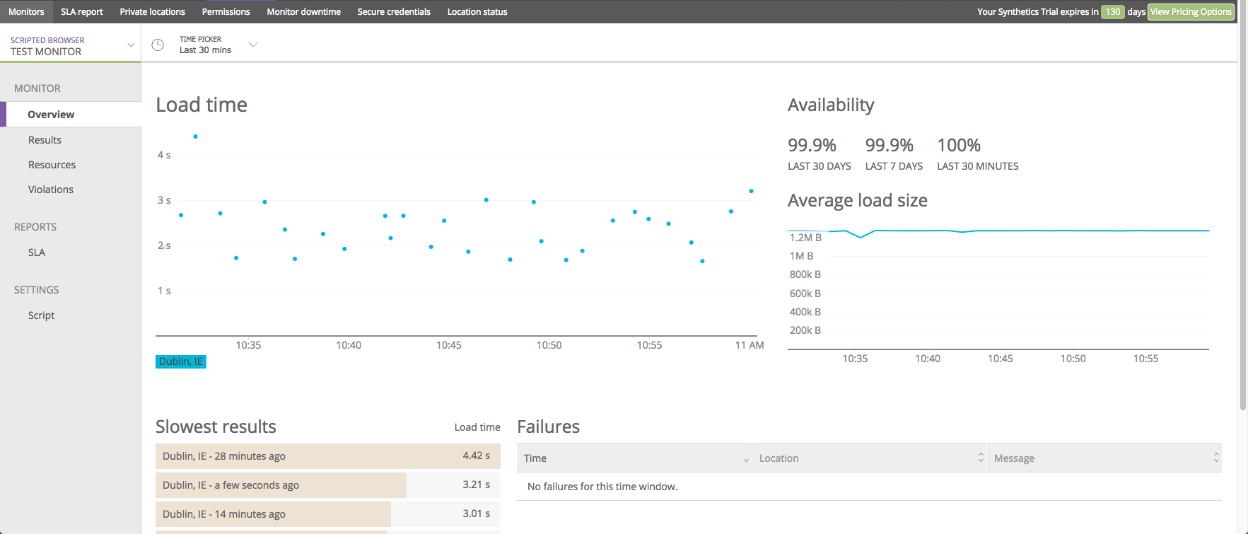 New Relic Synthetic Monitoring Tool