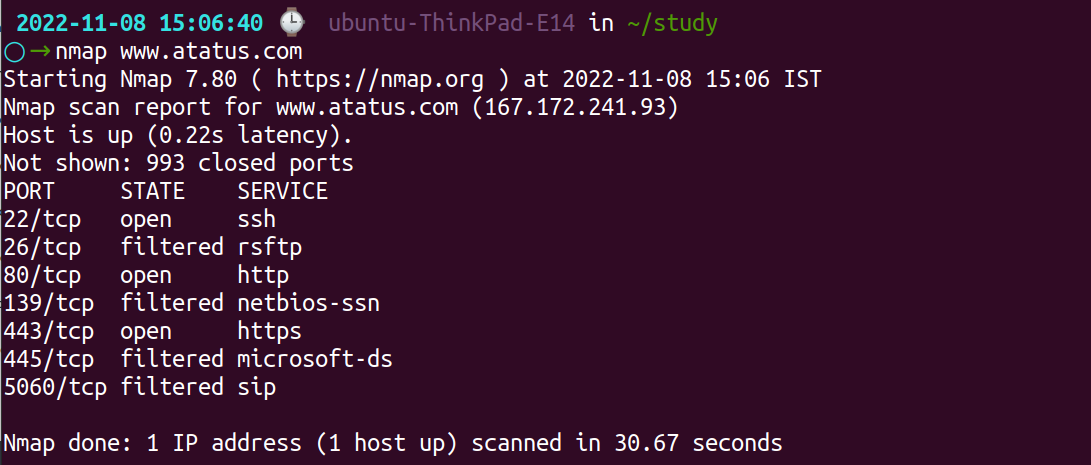 nmap Linux command