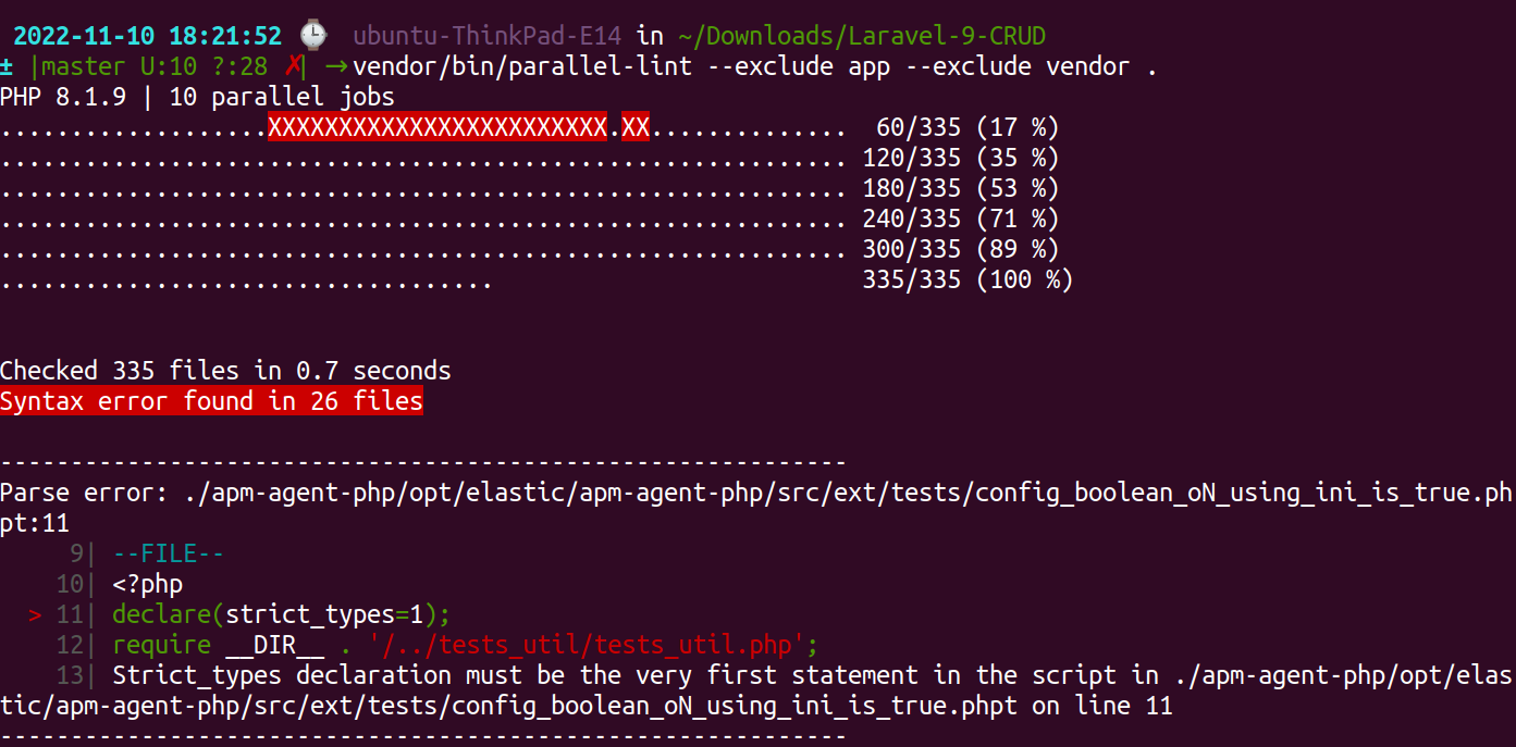 PHP Parallel Lint