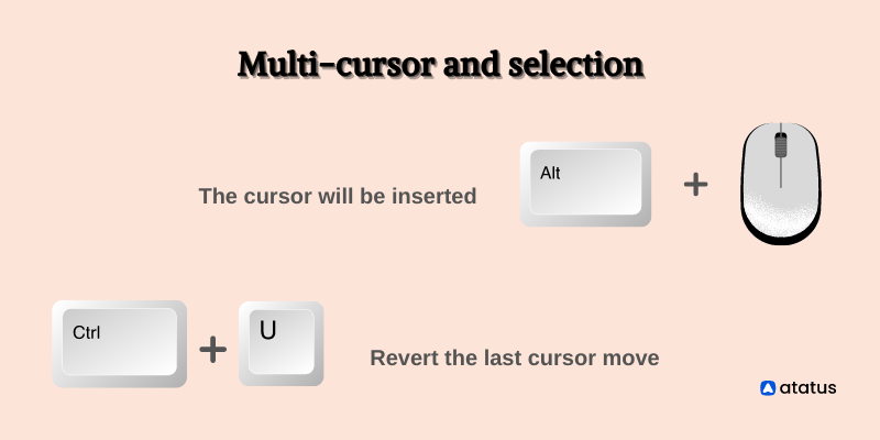 Multi-cursor and selection