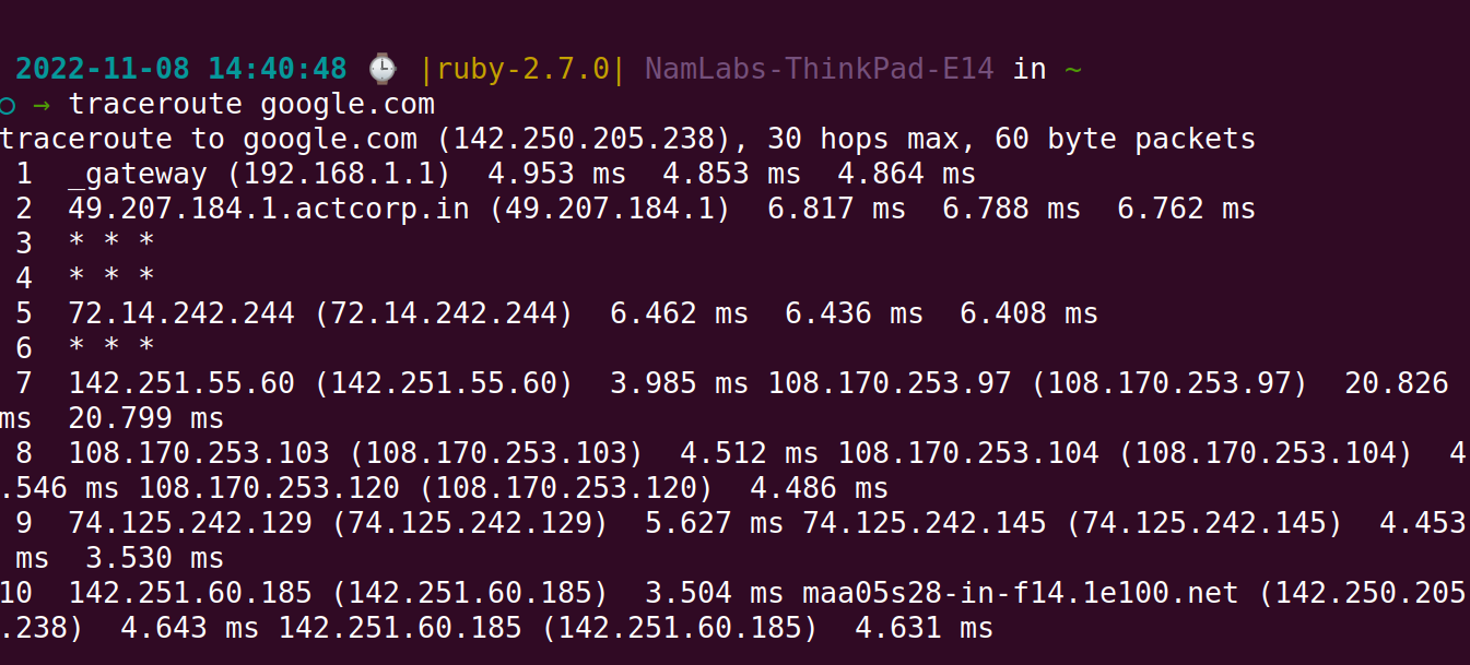 Traceroute