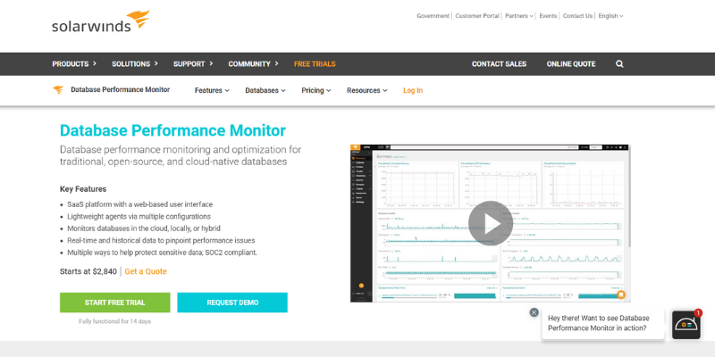 SolarWinds Database Performance Analyzer