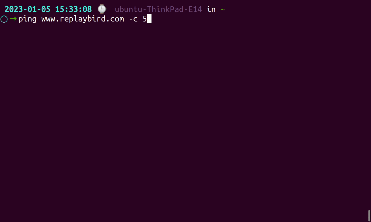 Ping echo message limit command in Linux