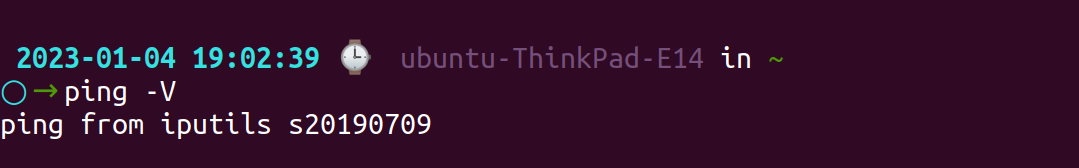 ping version command in Linux