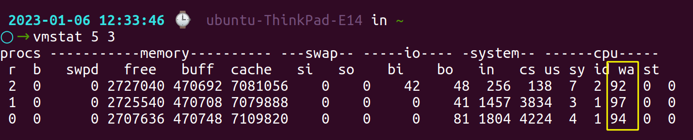 vmstat command in Linux