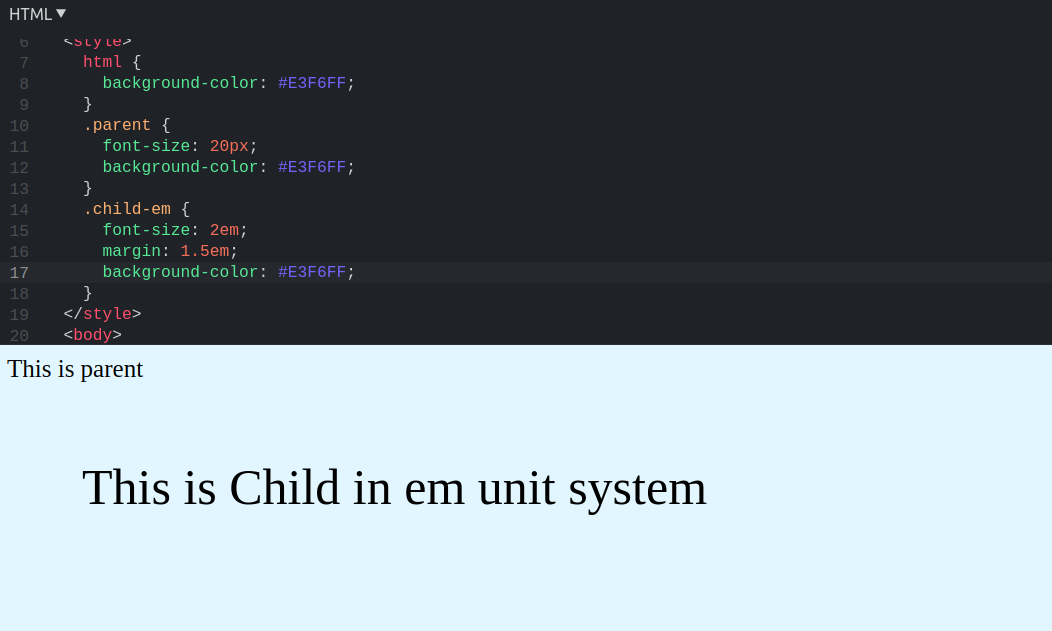 em in CSS Units