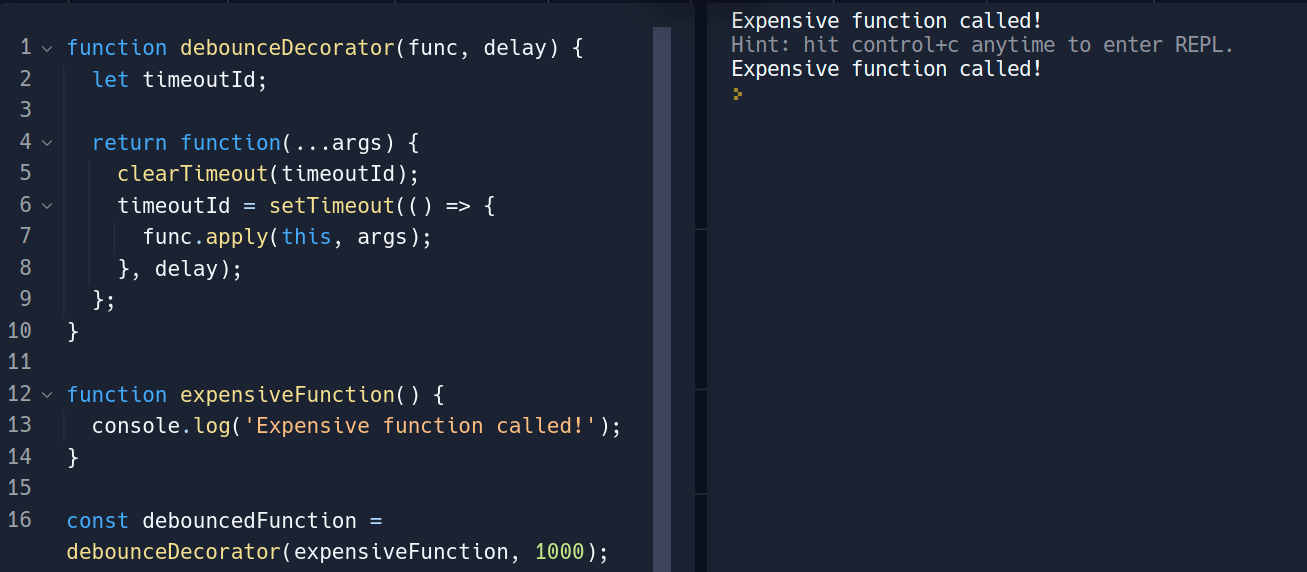 Decorator Function in JavaScript