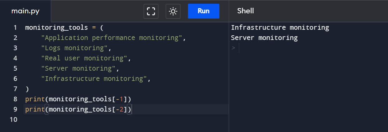  Tuple Indexing Example 3