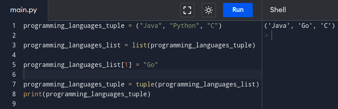 Changing Tuple Value