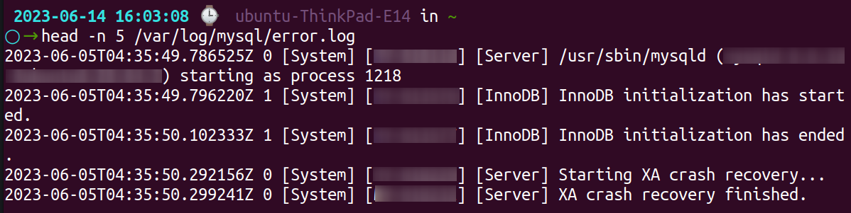 head Linux Log Command