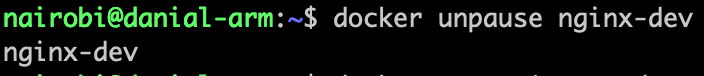 Docker Unpause Container