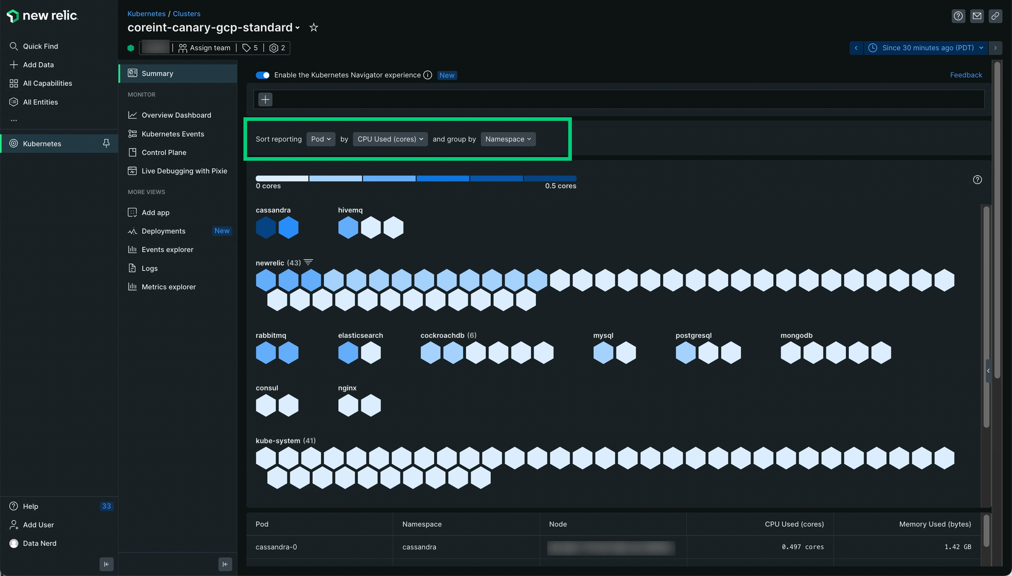 New Relic Kubernetes Monitoring