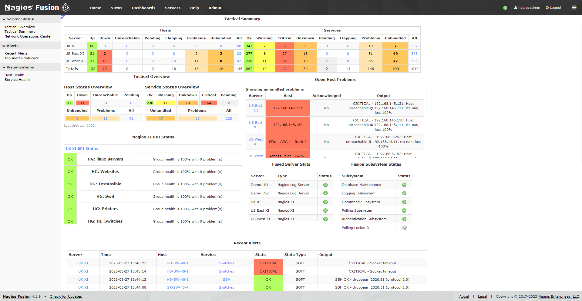 Nagios XI Infra Monitoring