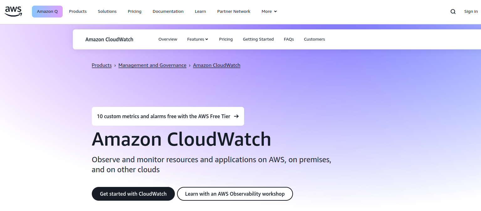 Amazon CloudWatch - A Lumigo Alternative