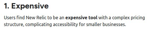New Relic - expensive tool