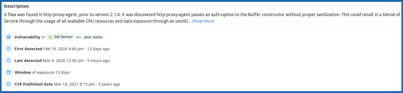 Atatus Vulnerability Exposure Timeline and Service Context