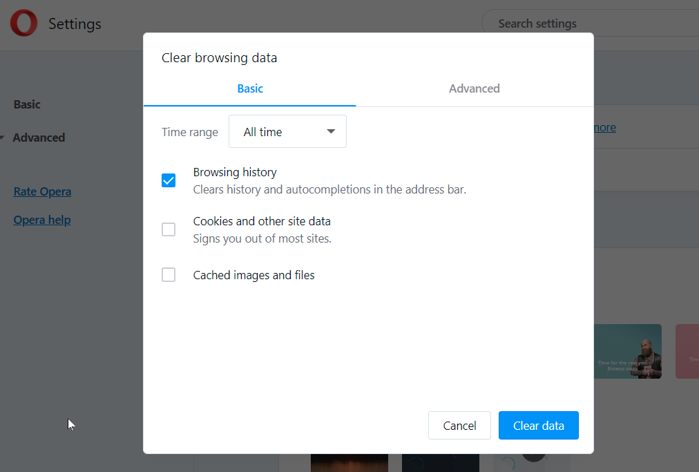 Clear your browser cache