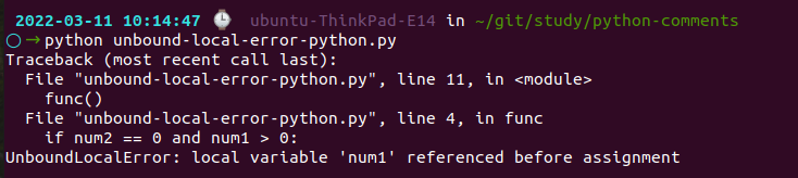 UnboundLocalError in Python