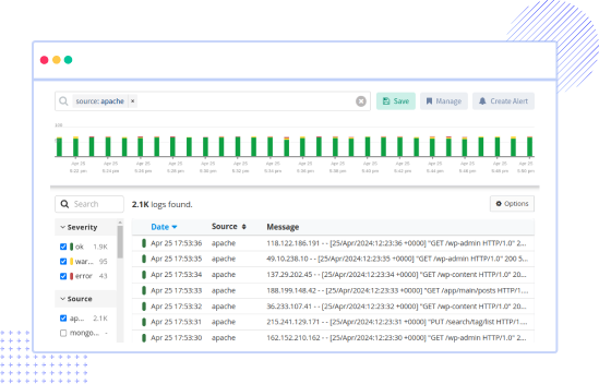 Apache Web Server Log Events