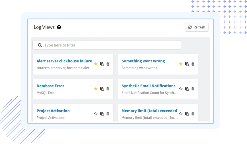 Java Logs Saved View