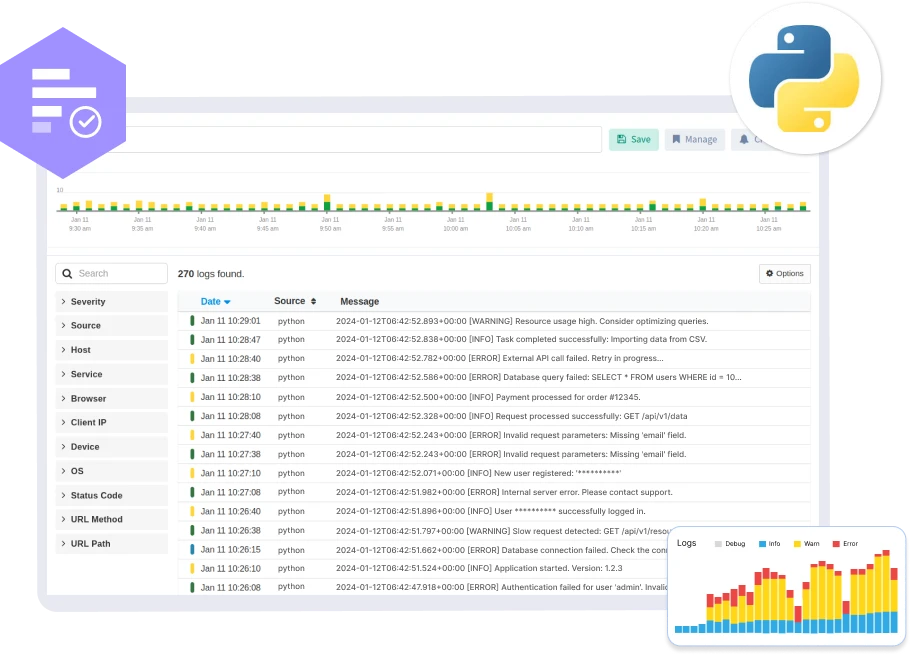 Python Logs Monitoring